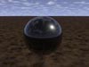 Black glass sphere