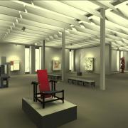 Museum simulation with progessive radiosity